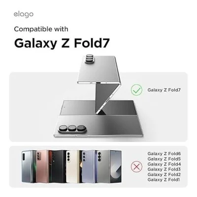 Elago Samsung Galaxy Z Fold 7 Magnetic Clear Case